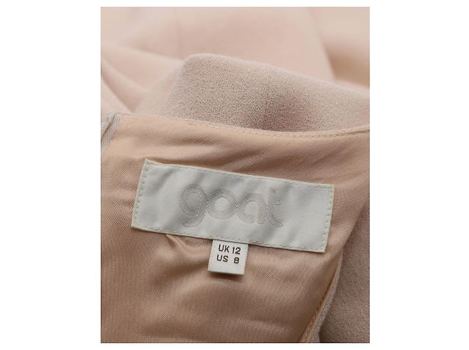 Autre Marque Vestido Shift Goat Pandora em Lã Creme Branco Cru - vista 4