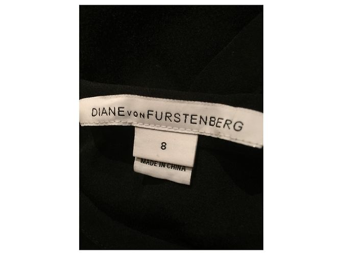 Diane Von Furstenberg Florina Seidenkleid mit silberner Hardware Schwarz - Ansicht 7