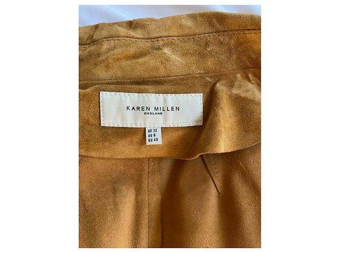 Cuero Karen Millen (ante) Capa Castaño Caramelo - vista 5