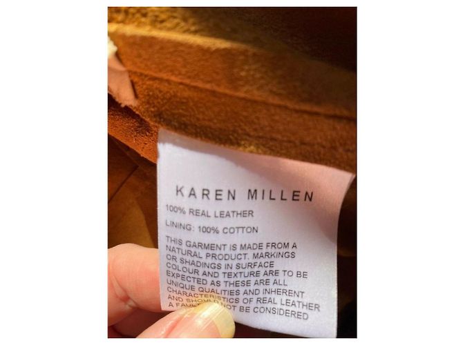 Cuero Karen Millen (ante) Capa Castaño Caramelo - vista 6