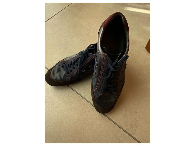 Sneakers Hogan in pelle blu - vista 2