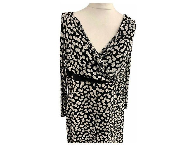Abito in misto viscosa bianco e nero Max Mara - vista 4