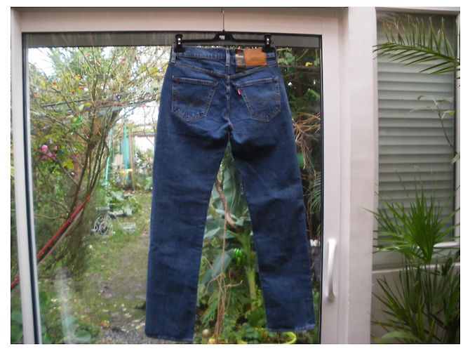 Levi's 514 Jeans in denim blu cotone Taglia 29 - vista 2