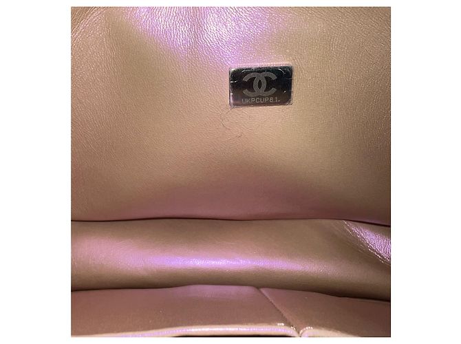 2.55 Sac Chanel Piel de ternera irisada y metal plateado Rosa - vista 10