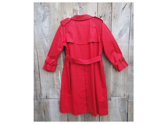 Gabardina Burberry Roja de Algodón - vista 6