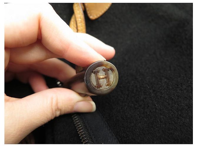 Hermès NUEVA HERMES DUFFLE COAT L 42 NUEVA CHAQUETA DE ALGODÓN NEGRA Negro - vista 11