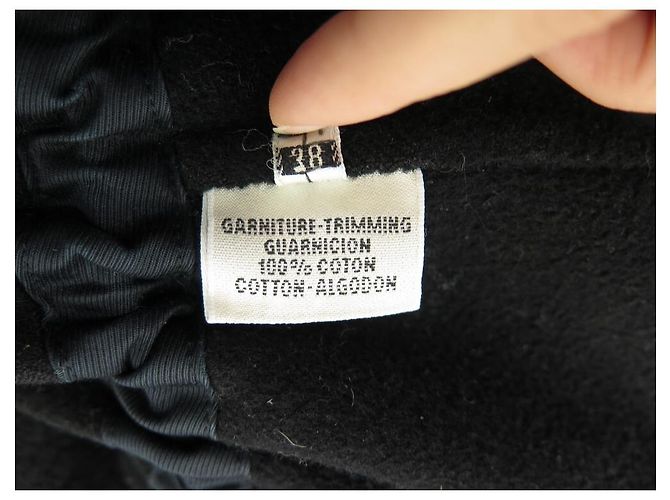 Hermès NUEVA HERMES DUFFLE COAT L 42 NUEVA CHAQUETA DE ALGODÓN NEGRA Negro - vista 4