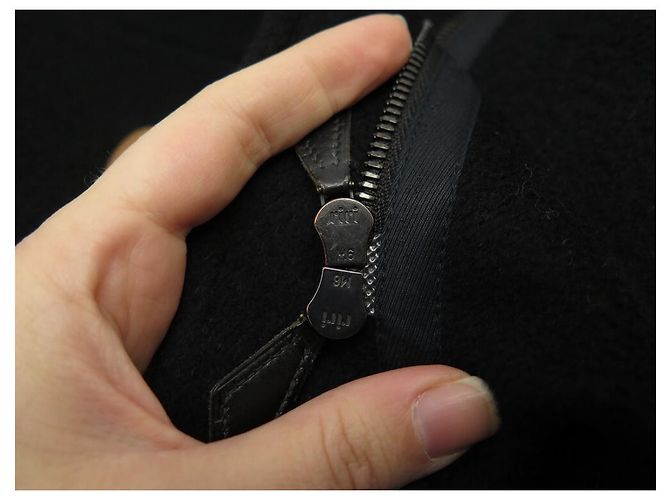Hermès NUEVA HERMES DUFFLE COAT L 42 NUEVA CHAQUETA DE ALGODÓN NEGRA Negro - vista 6