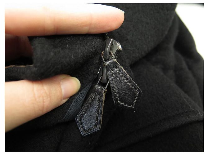 Hermès NUEVA HERMES DUFFLE COAT L 42 NUEVA CHAQUETA DE ALGODÓN NEGRA Negro - vista 7