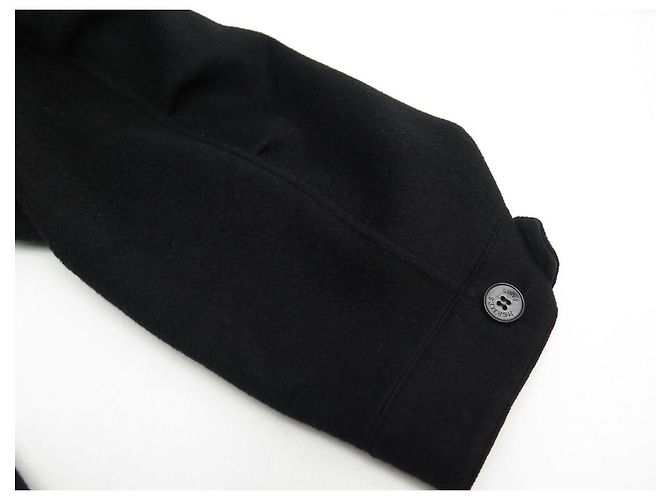 Hermès NUEVA HERMES DUFFLE COAT L 42 NUEVA CHAQUETA DE ALGODÓN NEGRA Negro - vista 8