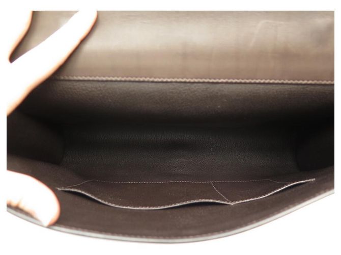 Hermès BORSA PORTA DOCUMENTI HERMES ETRIVIERE II 38 CM IN PELLE SOMBRERO E HUNTER Marrone - vista 6
