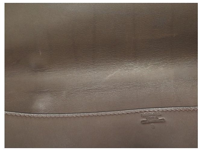 Hermès BORSA PORTA DOCUMENTI HERMES ETRIVIERE II 38 CM IN PELLE SOMBRERO E HUNTER Marrone - vista 9