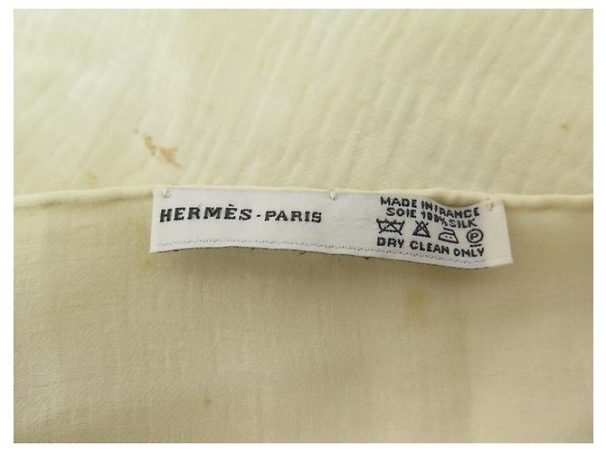 Hermès SCIARPA HERMES H STOLA IN SETA BEIGE 60 X 90SCIARPA IN SETA CM CHALE - vista 5