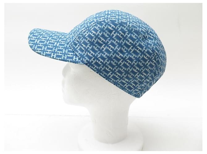 Hermès NUEVA GORRA HERMES MONOGRAMA TALLA H 58 GORRA AZUL AZUL POLIESTER - vista 2