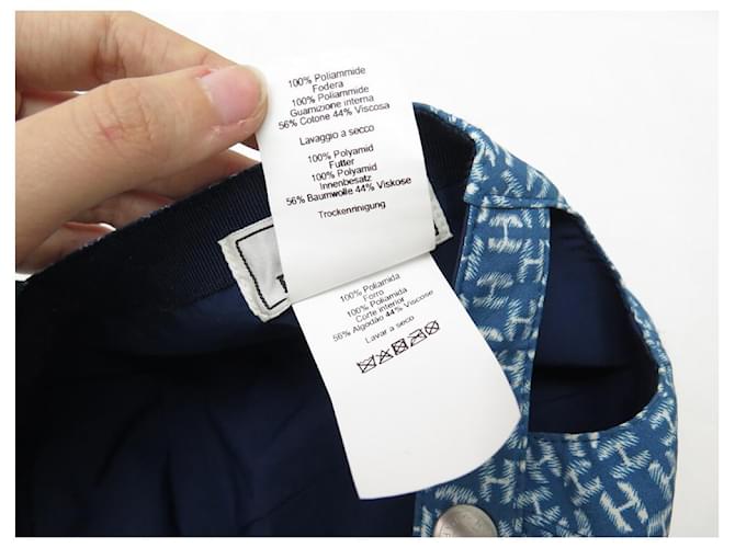 Hermès NUEVA GORRA HERMES MONOGRAMA TALLA H 58 GORRA AZUL AZUL POLIESTER - vista 7