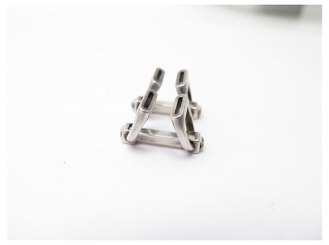 Hermès GEMELLI VINTAGE CALIPER HERMES GEMELLI GAETAN DE PERCIN IN ARGENTO - vista 2