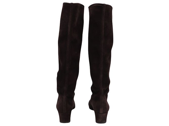 Gianvito Rossi Kniehohe Stiefel 45 aus braunem Wildleder - Ansicht 3