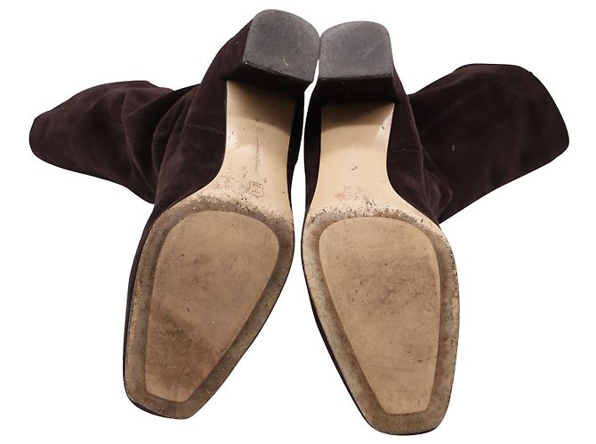 Gianvito Rossi Kniehohe Stiefel 45 aus braunem Wildleder - Ansicht 5