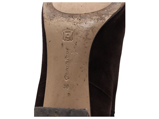 Gianvito Rossi Kniehohe Stiefel 45 aus braunem Wildleder - Ansicht 6