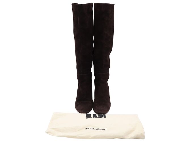 Gianvito Rossi Kniehohe Stiefel 45 aus braunem Wildleder - Ansicht 7