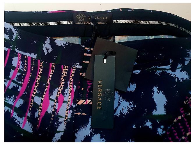 Calça Versace de viscose Multicor - vista 4