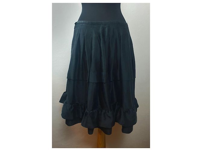 Falda de seda negra Baum und Pferdgarten M Negro - vista 3