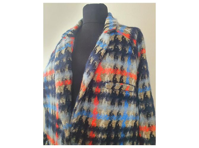 Autre Marque Blazer Ottod'Ame de lã e mohair xadrez Multicor - vista 2