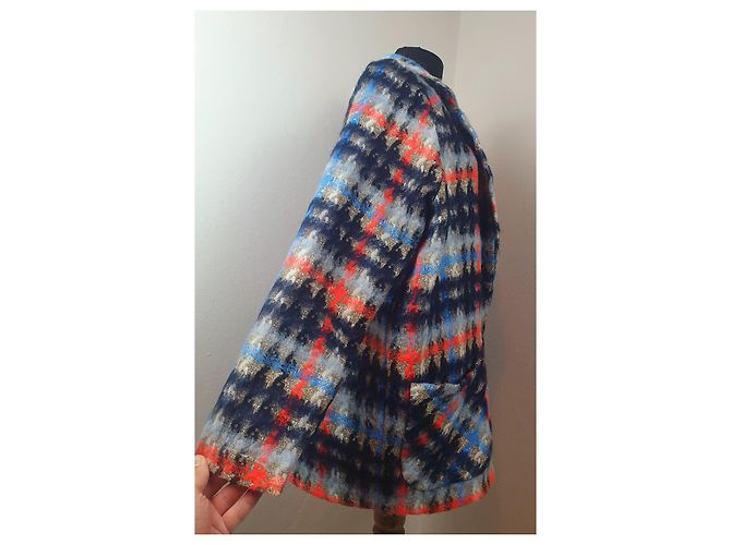 Autre Marque Blazer Ottod'Ame de lã e mohair xadrez Multicor - vista 3