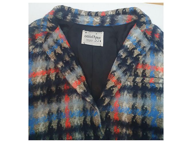 Autre Marque Blazer Ottod'Ame de lã e mohair xadrez Multicor - vista 5