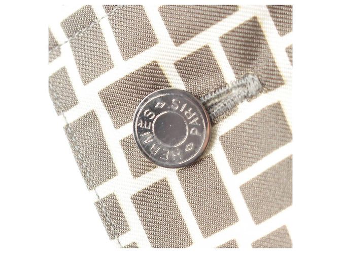 Hermès [Gebraucht] Hermes Herren Serie Button H Logo Muster Hemdbluse Khaki 14 1/2 37 - Ansicht 7