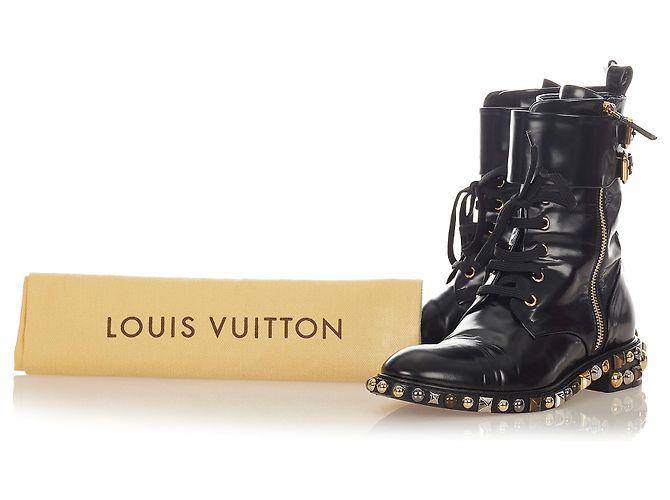 Botines de cuero negros Louis Vuitton - vista 15