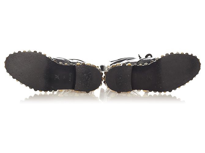 Botines de cuero negros Louis Vuitton - vista 4