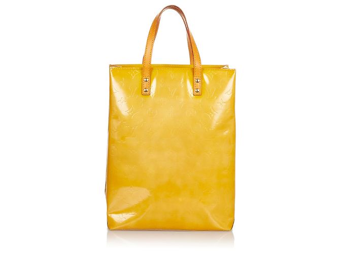 Louis Vuitton Brown Vernis Reade MM Marrone Beige - vista 3