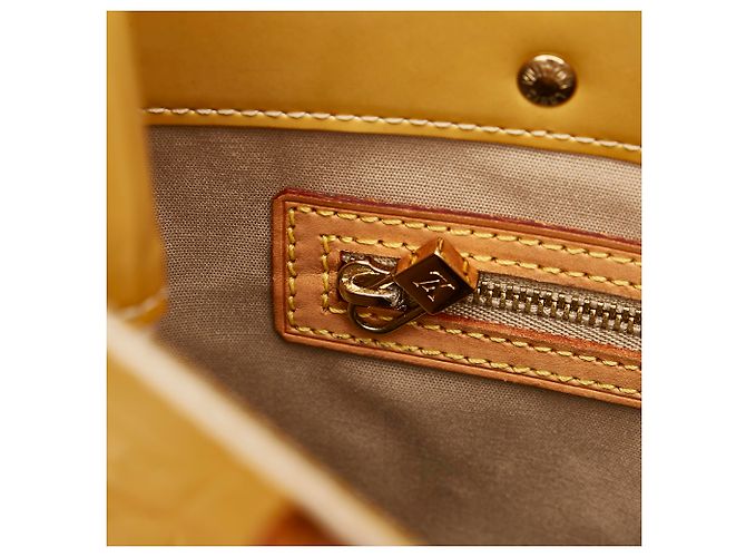 Louis Vuitton Brown Vernis Reade MM Marrone Beige - vista 8