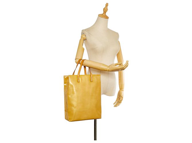 Louis Vuitton Brown Vernis Reade MM Marrone Beige - vista 9
