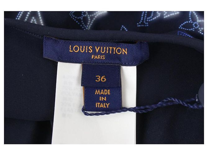 Louis Vuitton Size 36 Einteiliger Badeanzug mit Mahina-Monogramm in Marineblau - Ansicht 11
