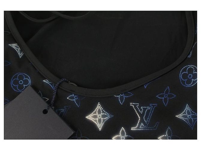 Louis Vuitton Size 36 Einteiliger Badeanzug mit Mahina-Monogramm in Marineblau - Ansicht 5