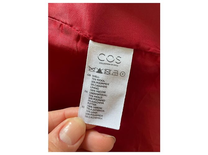 Cos Abrigo de lana rojo - vista 6