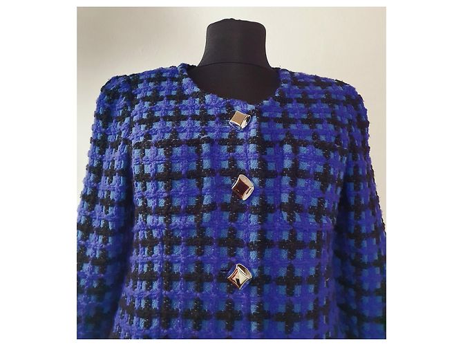 Blazer in tweed Marc by Marc Jacobs Blu Viola Porpora - vista 2