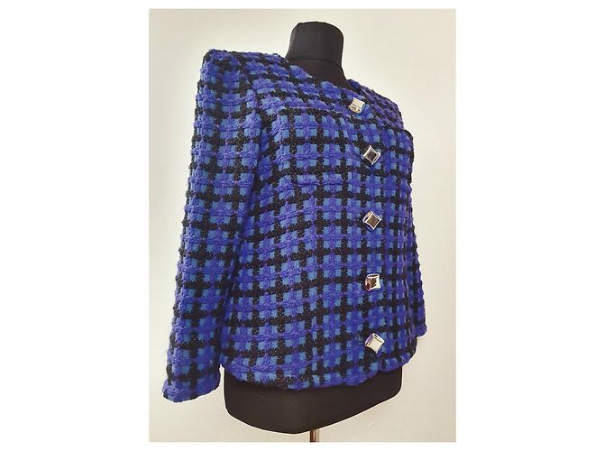 Blazer in tweed Marc by Marc Jacobs Blu Viola Porpora - vista 3