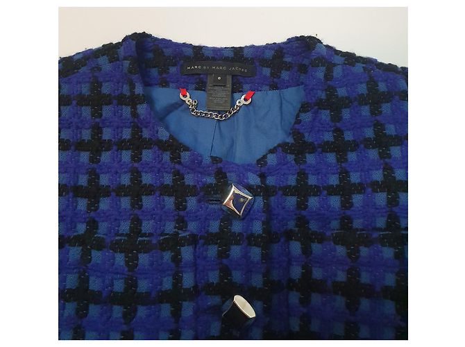 Blazer in tweed Marc by Marc Jacobs Blu Viola Porpora - vista 5
