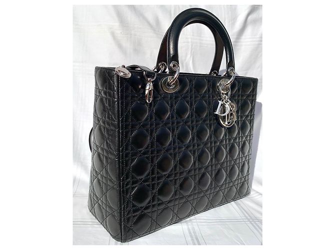 Borsa a mano Lady Dior Dior in pelle nera Nero - vista 2