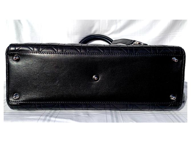 Borsa a mano Lady Dior Dior in pelle nera Nero - vista 5