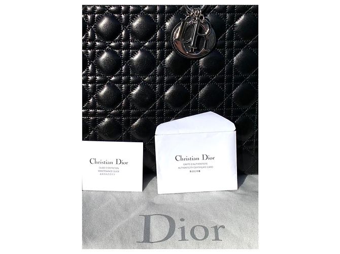 Borsa a mano Lady Dior Dior in pelle nera Nero - vista 6