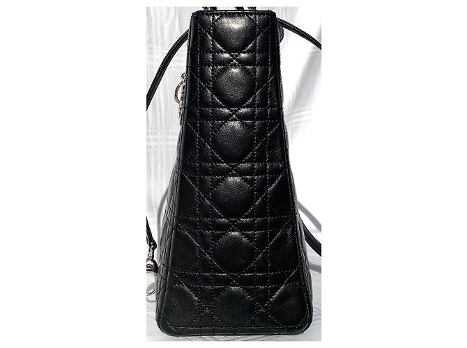 Borsa a mano Lady Dior Dior in pelle nera Nero - vista 9