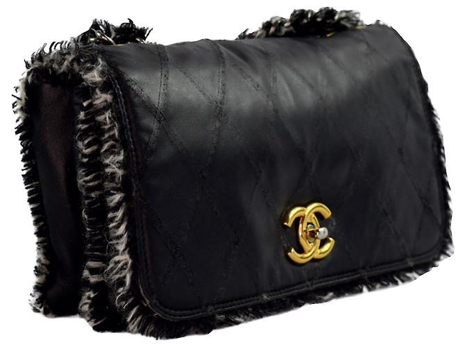 Timeless Chanel Articolo di sfilata con patta foderata Nero - vista 2