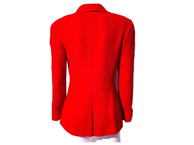 Blazer Chanel in tweed rosso - vista 3