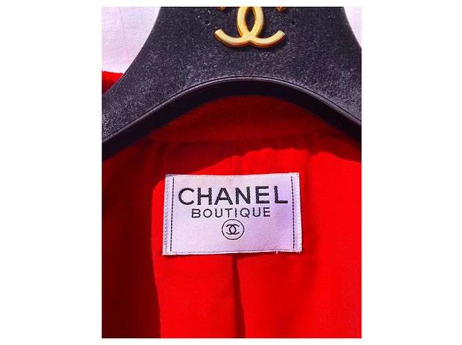 Blazer Chanel in tweed rosso - vista 5