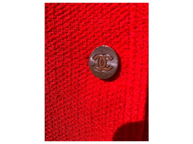 Blazer Chanel in tweed rosso - vista 6