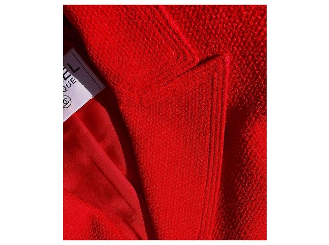 Blazer Chanel in tweed rosso - vista 8